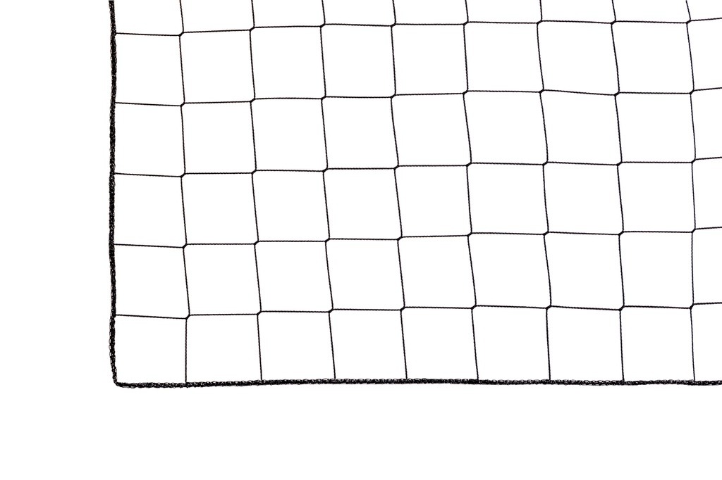 volleybal trainingsnet - 2,5 mm PP - maas 10 cm - hoogte 1,00 m, lengte op maat - zwart- met kevlar touw