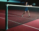 Tennisnet enkele topmazen - 3.5mm PES - 12,72m x 1,07 m - met staalkabel van 13,20m 