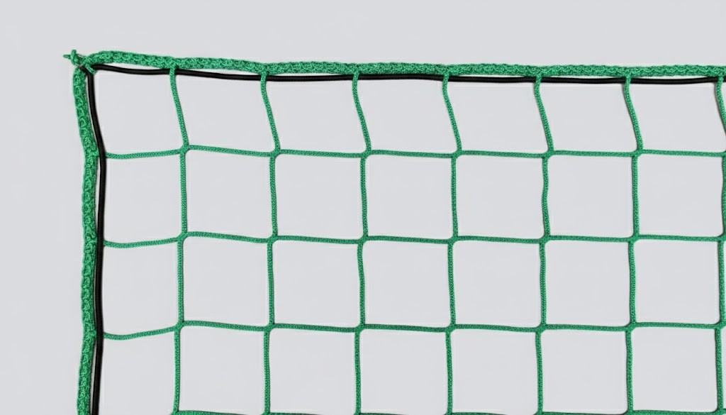 Aanhangwagen afdeknet - 3 mm PP - maas 45 mm - 3.00 m x 4.00 m - groen - inclusief 6 mm elastiek