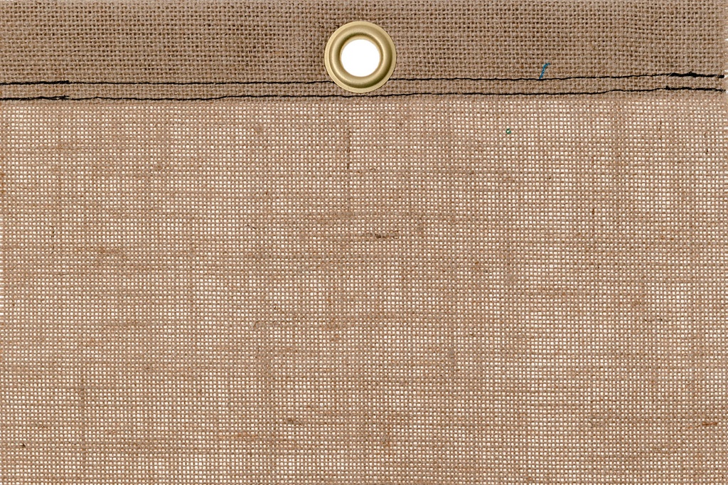 Covering mesh - jute 450 g/m² - bordered with eyelets every 50 cm - beige