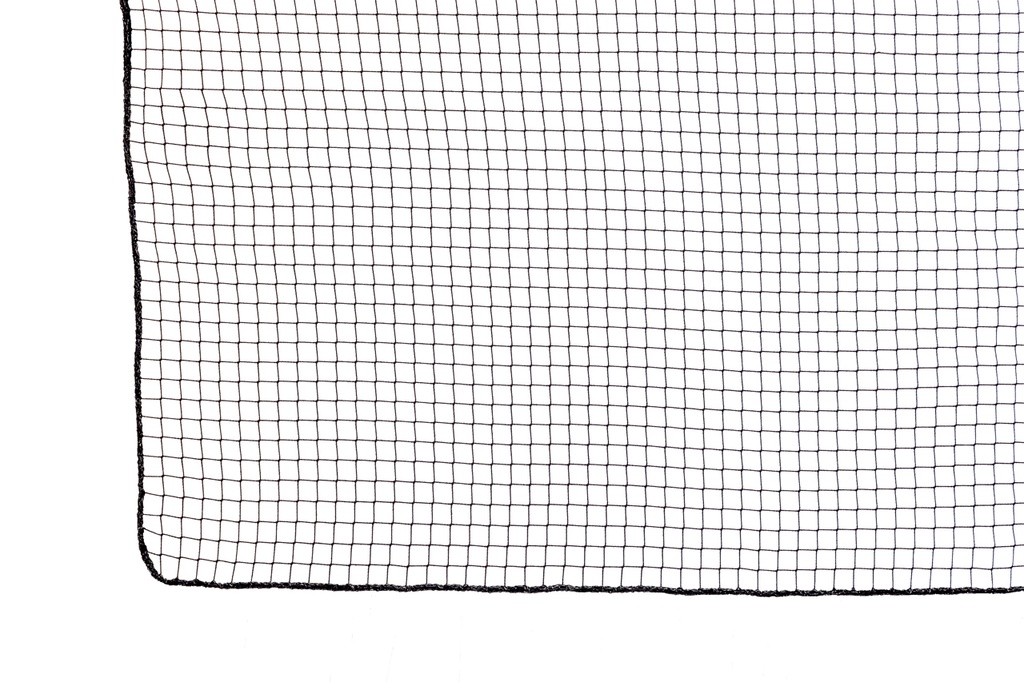 Badminton-Trainingsnetz 1,2 mm PP - Maschenweite 2,0 cm - 6,10 m lang, 0,76 m hoch - schwarz