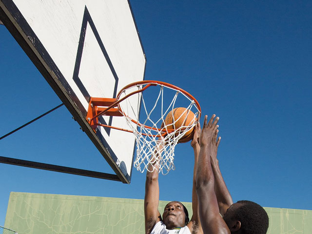 Basketball-Freizeitnetz - 3 mm PE - weiß