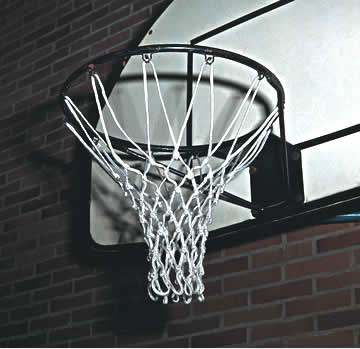 Basketball match net - 6 mm nylon - white