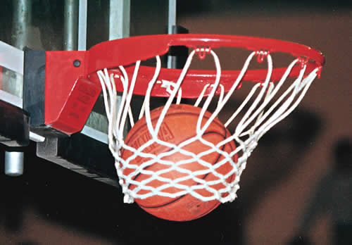 Basketball match net - 6 mm PES - white