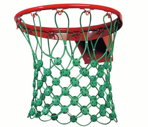 Filet de basket anti-vandalisme - corde hercule de 5 mm avec connexion par clip - vert