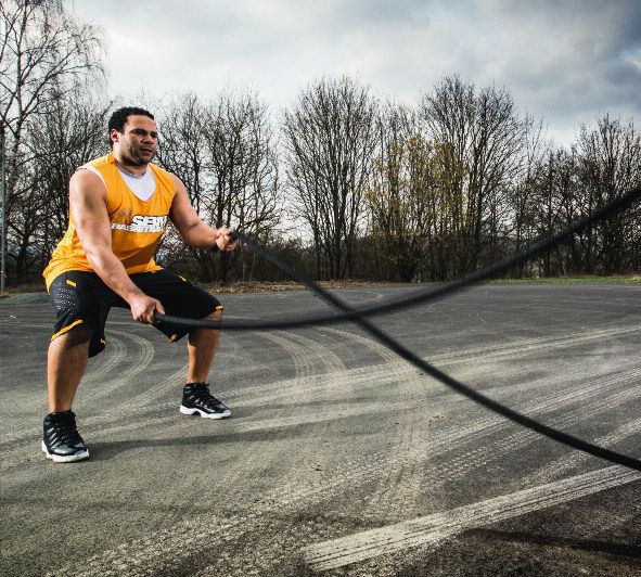 Battle rope - Fitness rope Ø 32mm PES - 10m long - black