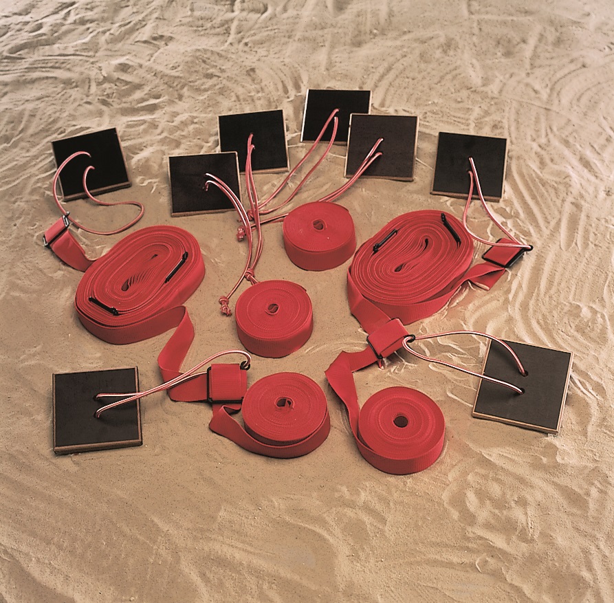 Beach handball playing field marking - 27 mx 12 m - 50 mm - red