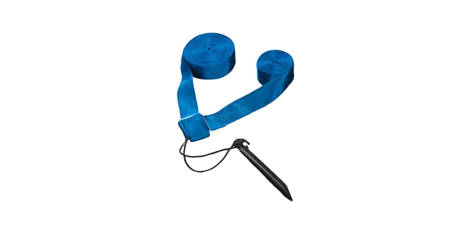 Beach tennis court marking - 9 mx 18 m adjustable to 8 mx 16 m - 50 mm - with 4 plastic ground anchors - blue