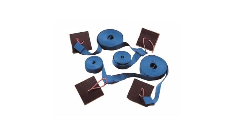 Beachvolleyballfeldmarkierung - 9 m x 18 m verstellbar auf 8 m x 16 m - 50 mm - blau