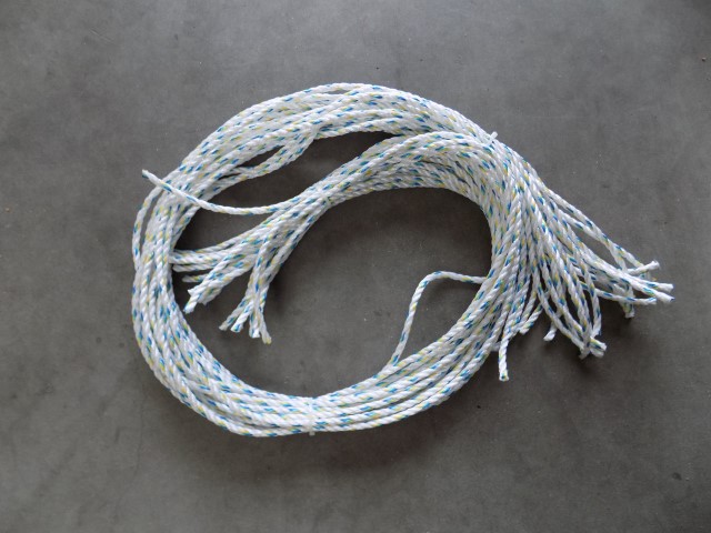 Bündelbefestigungsseil - 3-litziges Seil - Ø 9mm - Bruchfestigkeit 15 kN - 20 Stück à 2m50 - weiß