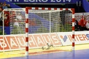 Handball goal nets - 4 mm PES - 3.10 m wide, 2.10 m high, depth 0.80 m above and 1.00 m below - white