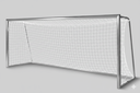 Filets de buts de football - 7,5 m x 2,5 m - profondeur: 0,8/1,5 m - 4mm pet - blanc