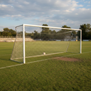 Football goal nets - 4mm PES - 7.50 m wide, 2.5 m high, depth 0.80 m above and 2.00 m below - white