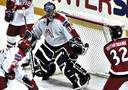 Eishockey-Tornetze - 4 mm PES - Maschenweite 3,5 cm - 1,93 m breit, 1,22 m hoch, Tiefe oben 0,50 m und unten 1,00 m - 4 mm PES - mit zusätzlichem Bogen beidseitig von 0,45 m - weiß