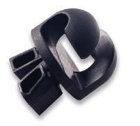 Plastic net hooks mushroom - 10 pieces - black