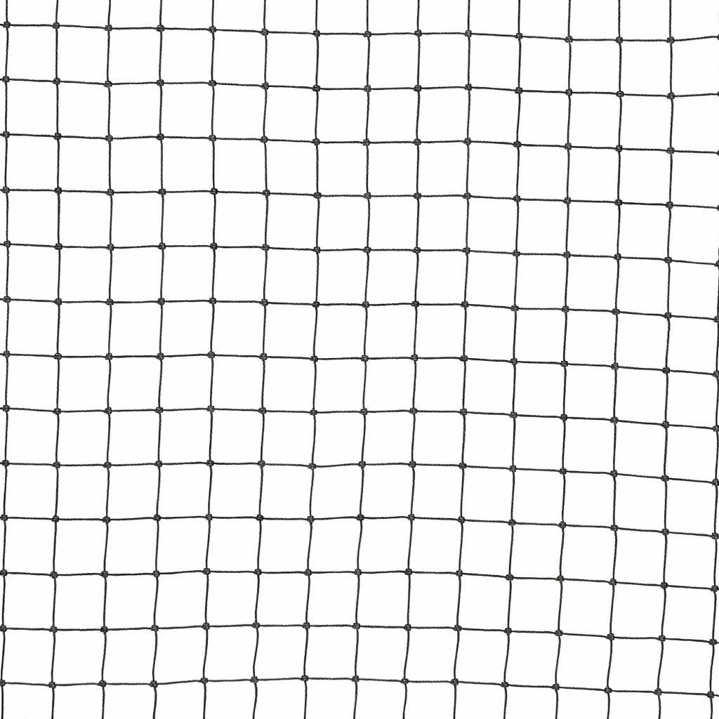 Net - 1,2 mm PE geknoopt - 3 x 5 x 380d - maas 2,5 cm- zwart - omzoomd
