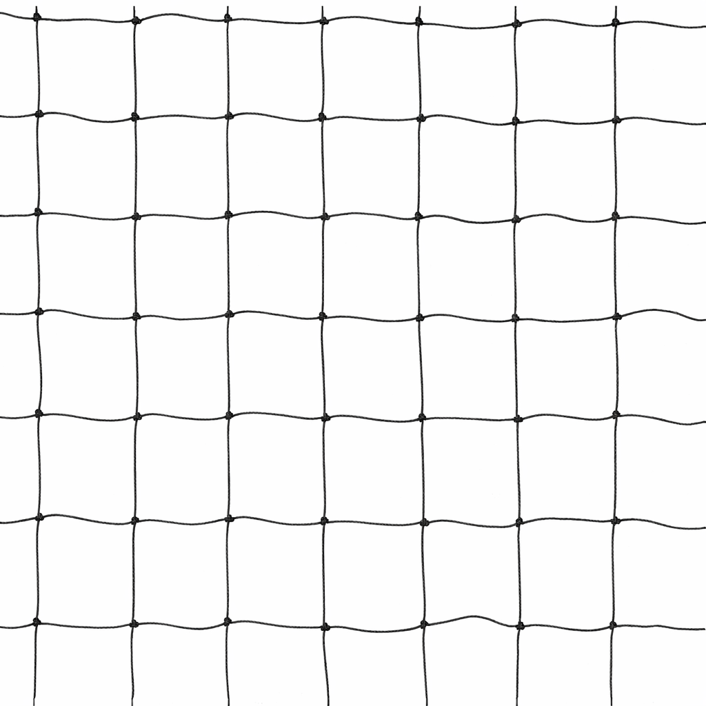 Net - 1,2 mm PE geknoopt - 3 x 5 x 380d - maas 5 cm - zwart - omzoomd