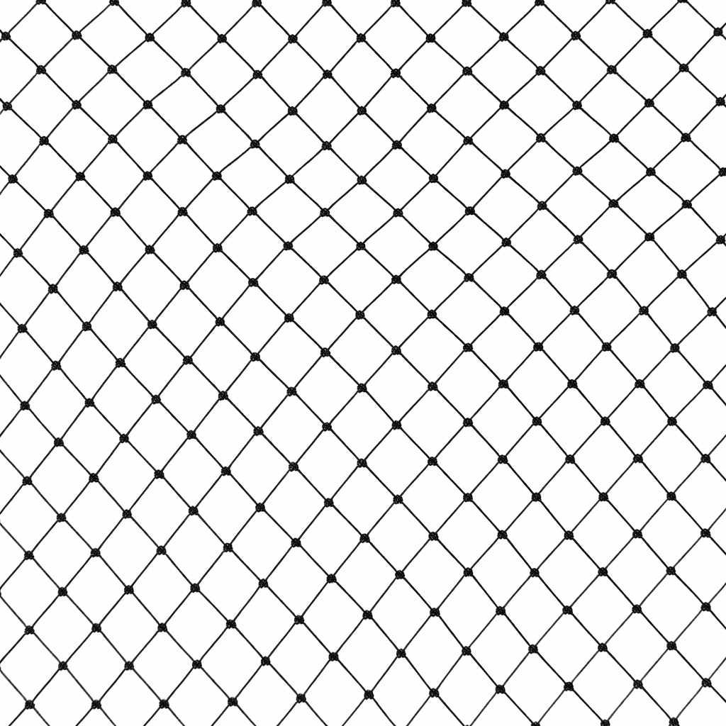Net - 1.2 mm PE knotted - 3 x 5 x 380d - diamond mesh 2 cm - black - not bordered