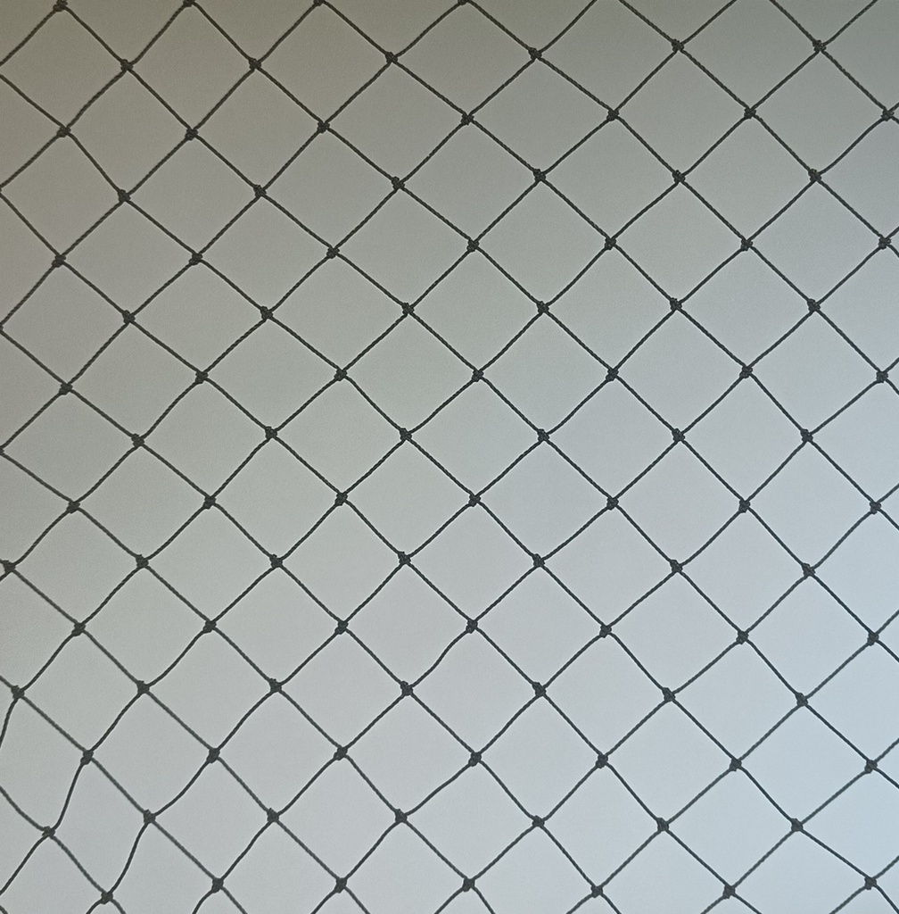 Netz - 1,2mm PE geknüpft - 3 x 5 x 380d - Rautenmaschen 3,5cm - schwarz - ungesäumt