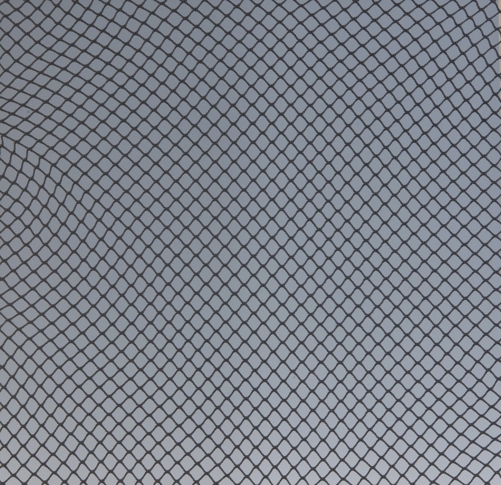 Net - 1,5 mm PP knooploos - ruitmaas 1 cm - zwart - niet omzoomd