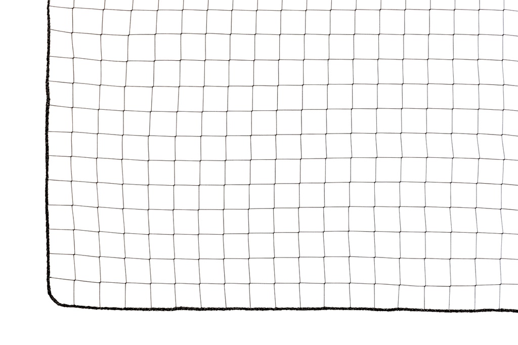 Net - 1 mm PP knooploos - maas 5 cm - zwart - omzoomd - brandvertragend