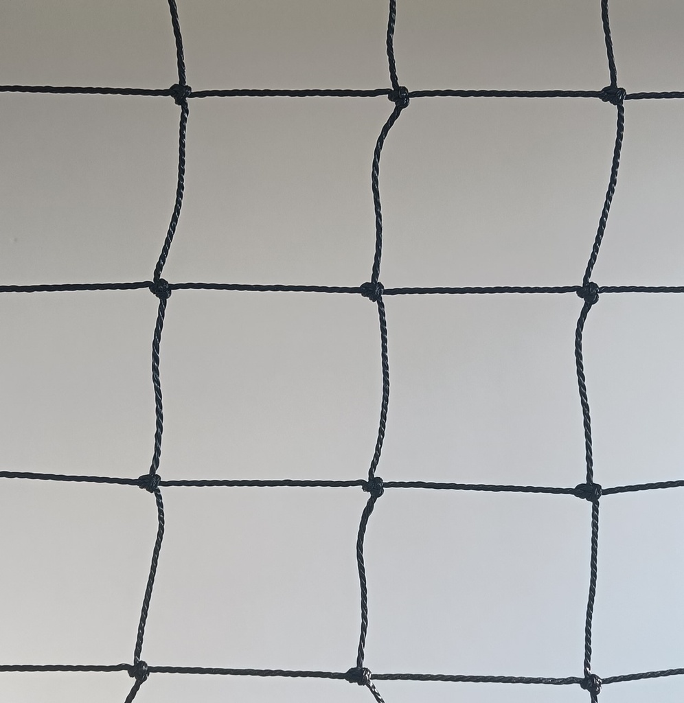 Net - 3 mm PE knotted - 3 x 16 x 600d - mesh 10 cm - black 