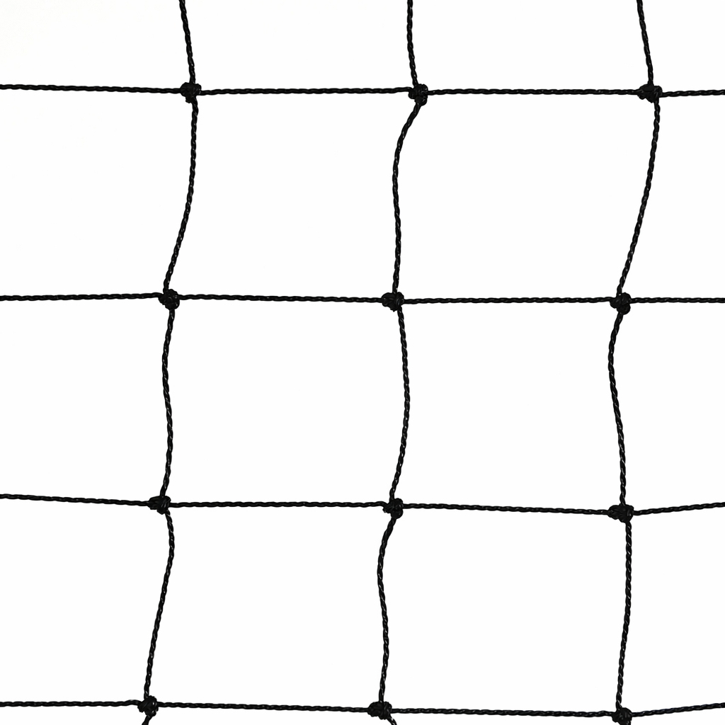 Netz - 3 mm PE geknotet - 3 x 16 x 600d - Maschenweite 10 cm - schwarz - eingefasst