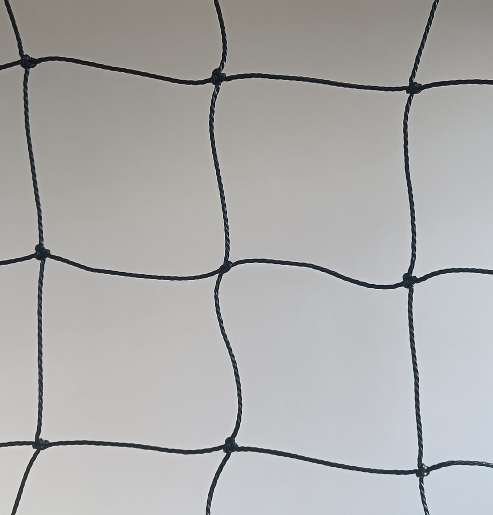Net - 3 mm PE knotted - 3 x 16 x 600Den - square mesh 13 cm - black 
