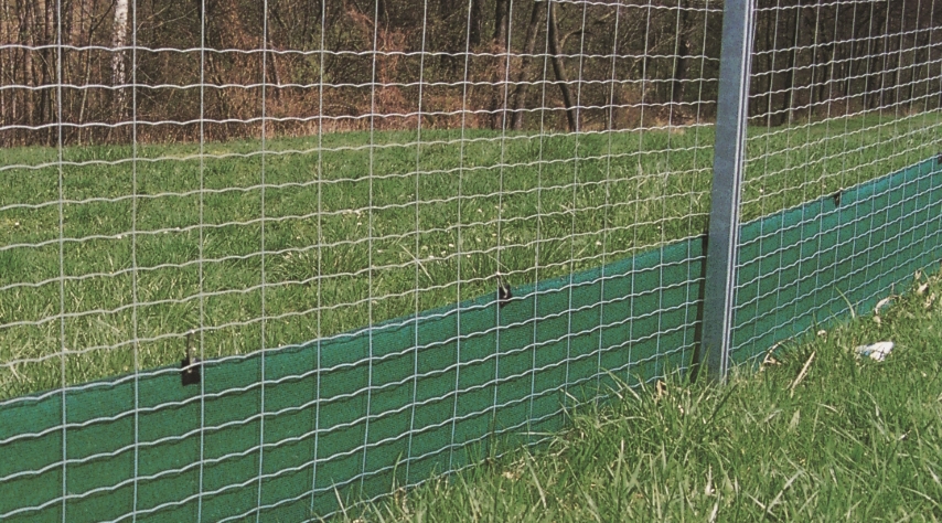 Krötenschutznetze aus PE - Höhe 60 cm, Länge nach Maß. Mit Augen alle 1 m. Dunkelgrün