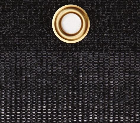 Spring box cover mesh 240g/m² reinforced all around with 4 recesses on the corners - black