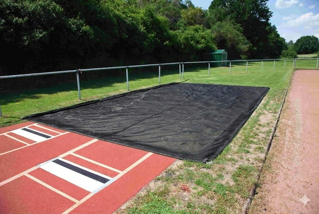 Spring box cover mesh 240g/m² reinforced all around with 4 recesses on the corners - black