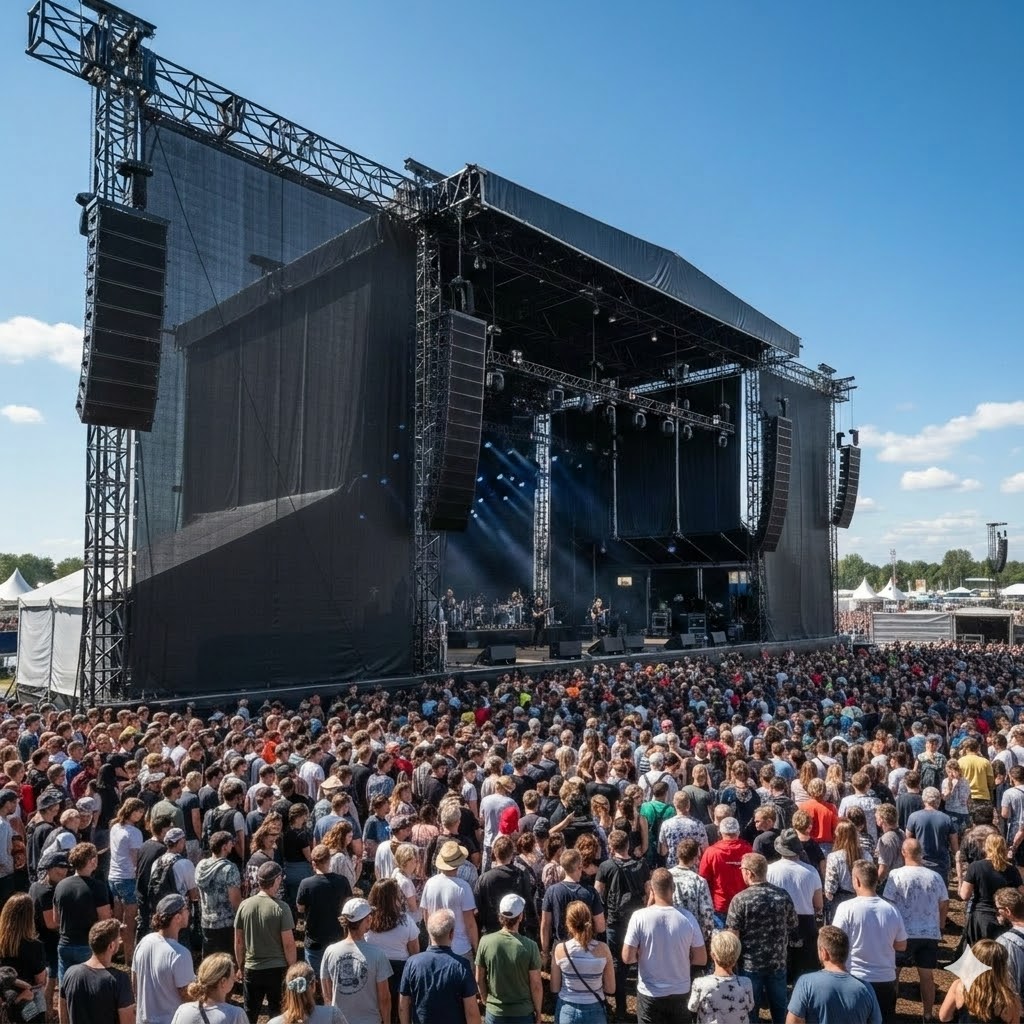 Bühnennetz - 150 g/m² - 3,07 m x 50 m - schwer entflammbar - schwarz