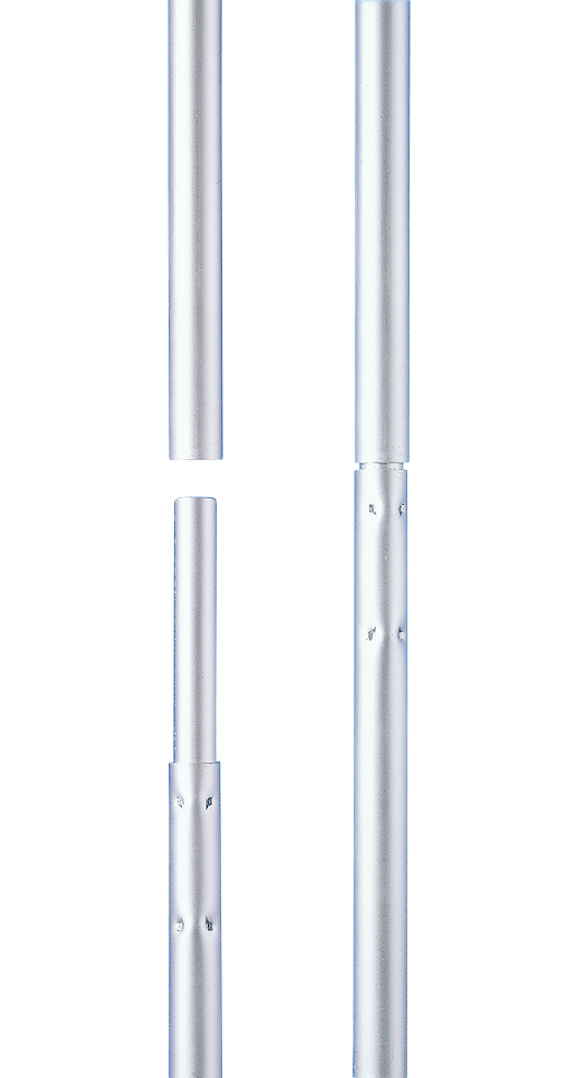 Steunpalen alu - 40 mm diameter - lengte 3 m