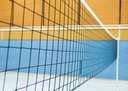 Volleyball training net - 2 mm PE - mesh 10 cm - height 1.00 m, length 9.50 m - black - with steel cable 11.70 m long