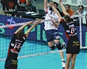 Volleybal wedstrijdnet - 3 mm PP - maas 10 cm - hoogte 1,00 m, lengte 9,50 m- zwart -4-punts bevestiging, kevlar touw 11,70 m- 7 cm brede witte band bovenaan, 5 cm brede witte band onderaan