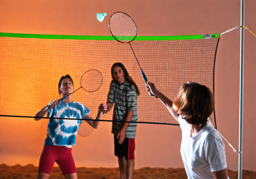 Beach badminton net - 6 m x 0.76 m - nylon tension rope