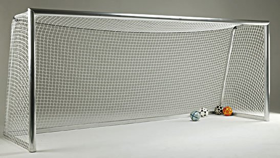 Jugend-Fußballtornetze Maschenweite 6 cm - 4 mm PP - 5,15 m breit, 2,05 m hoch, Tiefe 0,90 m oben und 2,00 m unten