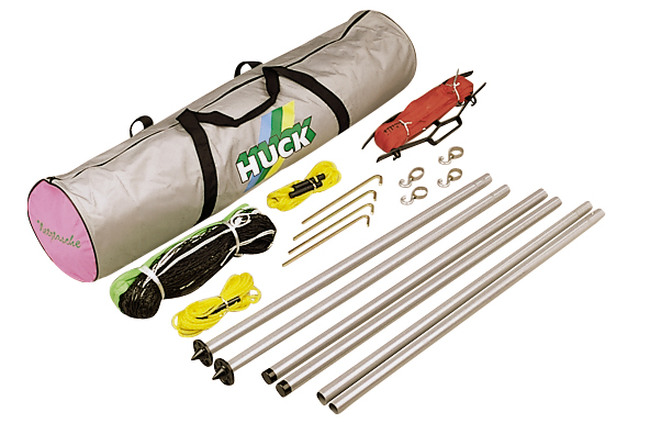 kit de volleybal loisirs pour terrain de 8 m x 18 m - 2 poteaux de 2,45 m - bande de délimitation et filet de de beachvolleybalnet avec bande de renfort