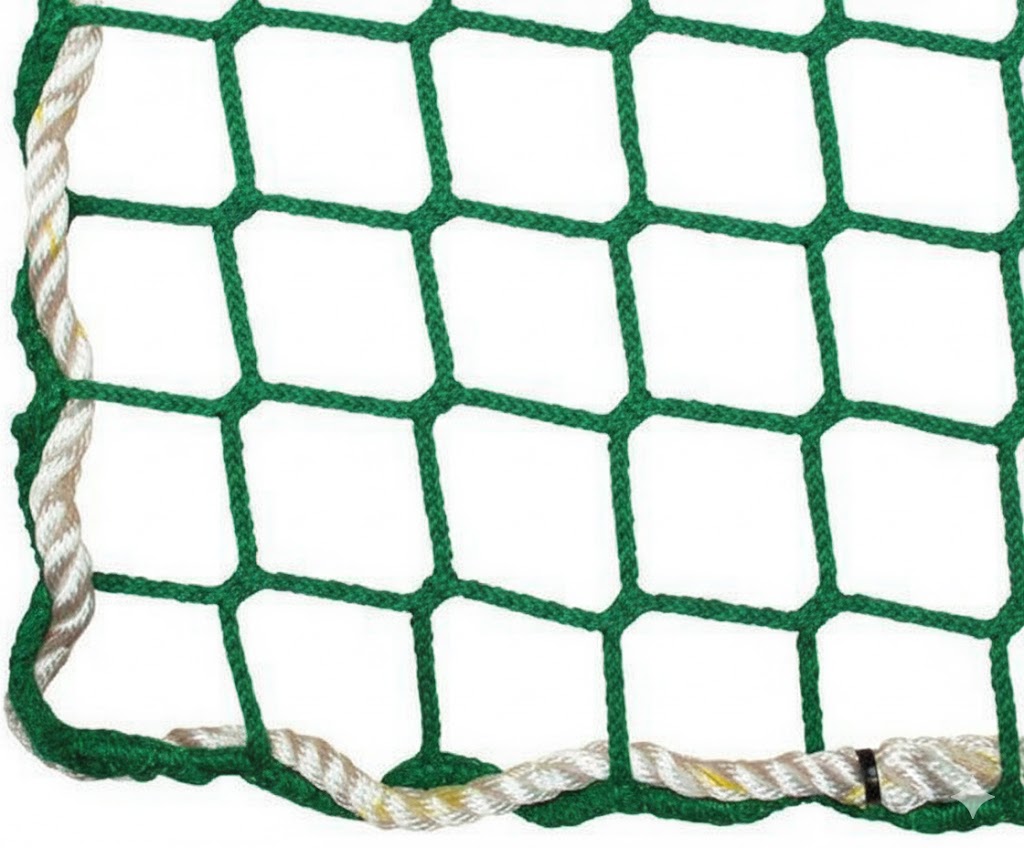 Sicherheitsnetz nach EN1263-1 - Typ S - Klasse A1 - 5 mm PP - mit 12 mm Randseil - Energieaufnahme ± 6,1 kJ - Mindestbruchfestigkeit 3,2 kN - Maschenweite 6 cm - Sonderanfertigung