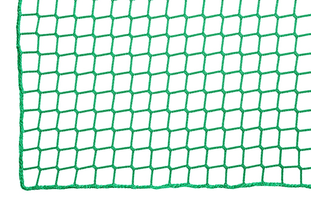 Zijwandveiligheidsnet conform EN1263-1- type U - klasse B1 - 5 mm PP - energie opname ± 9,0 kJ - minimale breeksterkte 3,2 kN - maas 4,5 cm - 2,00 m x 10 m 