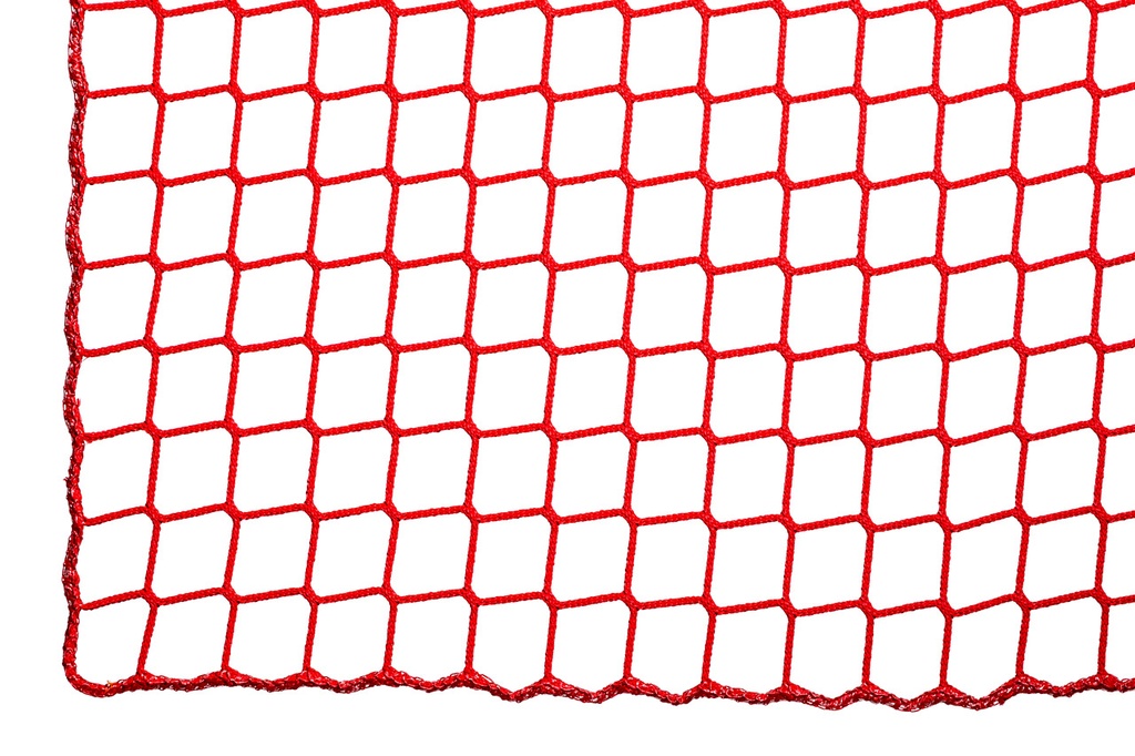 Filet sécurité de garde-corpsEN1263-1- type U - classe A1 - 5 mm PP - absorption d'énergie ± 9,0 kJ - résistance minimale à la rupture 3,2 kN - maille 6 cm - 2,00 m x 5 m - avec cordes Isilink tous les 75 cm