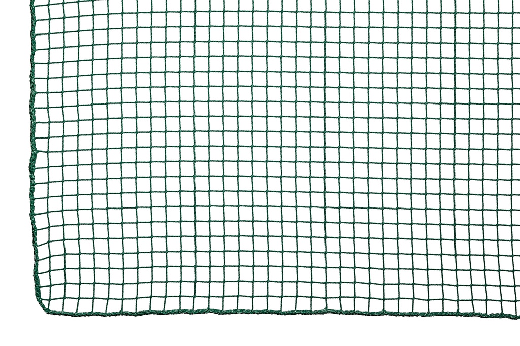 Net - 2,5 mm PP knooploos - maas 2.5 cm - donkergroen - omzoomd