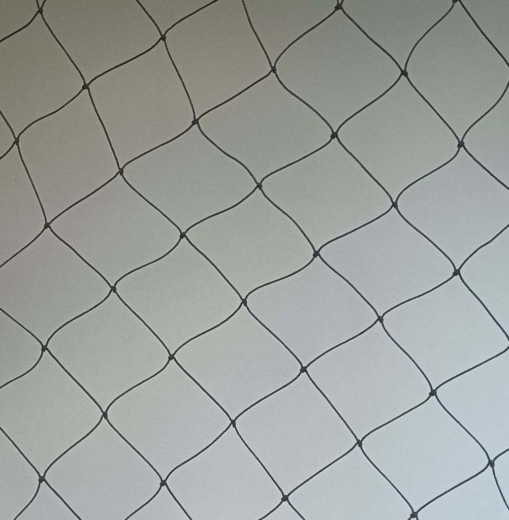Netz - 1,2mm PE geknüpft - 3 x 5 x 380d - Rautenmaschen 6cm - schwarz - ungesäumt