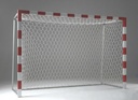 Handball goal nets 6-sided mesh - 3.75 mm PP - 3.10 m wide, 2.10 m high, depth 0.80 m above and 1.00 m below - white