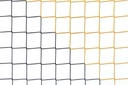 Tweekleurige voetbaldoelnetten - 4 mm PP - 7,50 m breed, 2,5 m hoog, diepte 0,80 m boven en 1,50 m onder 