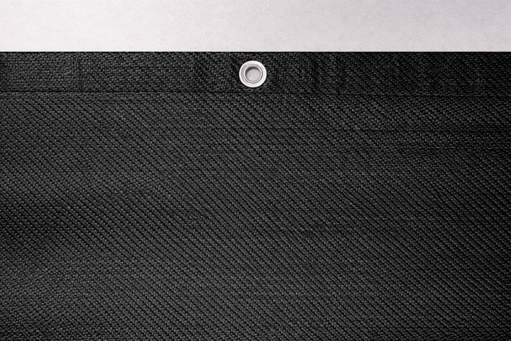 Privacy screen 100% PP woven with eyelets - 2.00m high - black