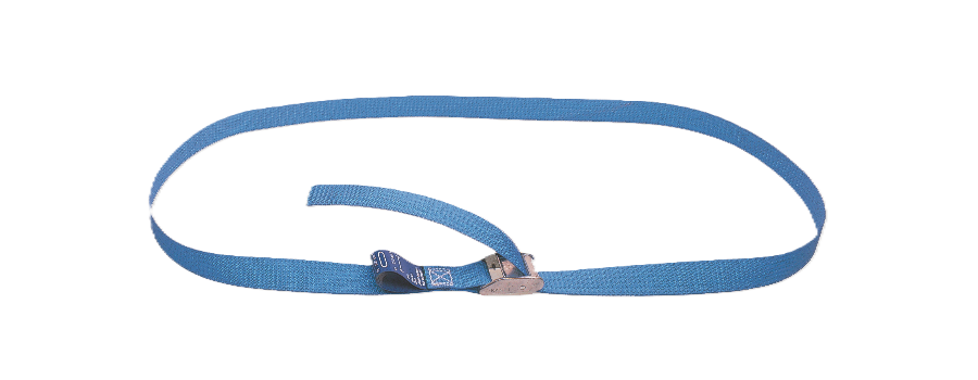 Lashing strap in 1 piece - 25 mm - with clamp lock - 400 kg