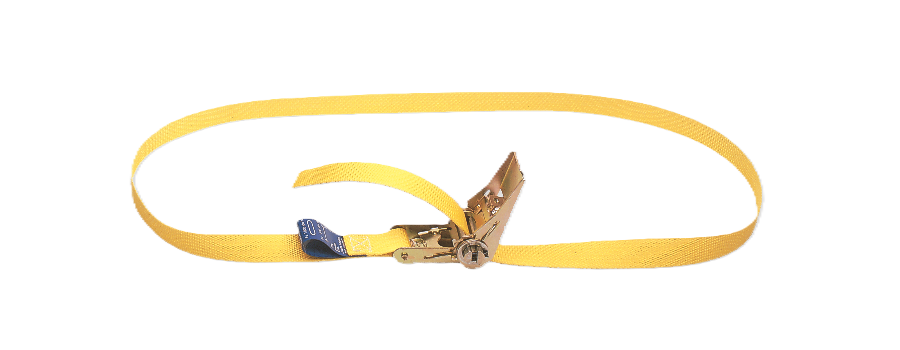 Lashing strap in 1 piece - 25 mm - with light ratchet - 800 kg