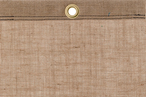 [795-08] Afdekgaas - jute 450 g/m² - omzoomd met zeilogen om de 50 cm - beige