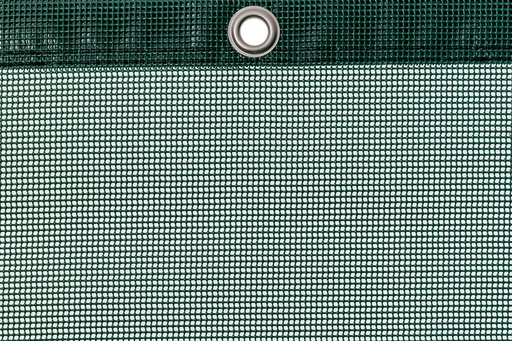 [790-01] Afdekgaas - 400 g/m² PES/PVC - omzoomd met zeilogen om de 50 cm - groen